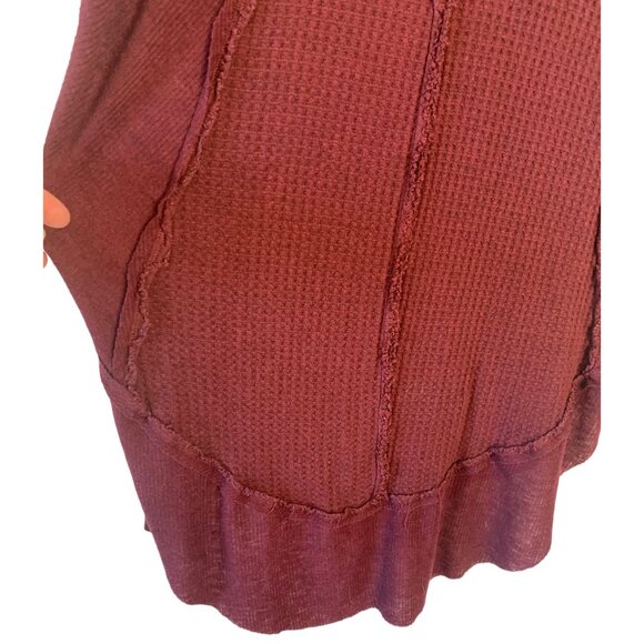 WE THE FREE Plum Purple Catalina Long Sleeve Thermal Tunic Top Size Small - Picture 8 of 8